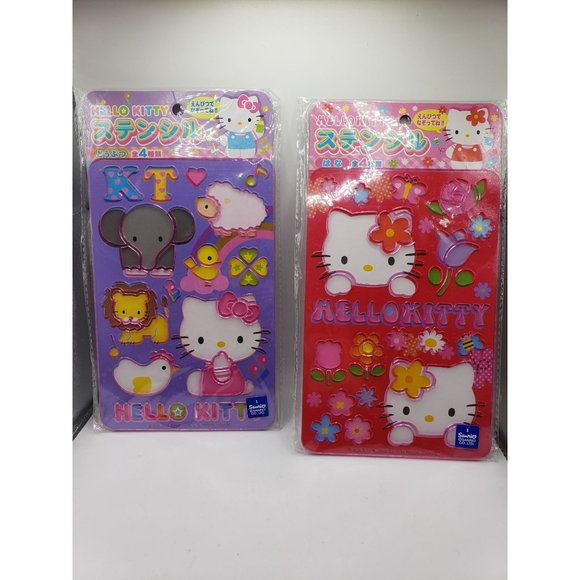 Epoch Sanrio 2017 Hello Kitty Stencil  HALLOKITTY Drawing pencil Art Crafts - Picture 8 of 8